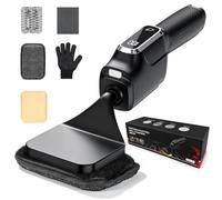 Brosse à Barbecue Électrique, avec 4 Têtes Interchangeables, Autonomie 180 Min, Conception sans Poils, Brosse Électrique Nettoyage pour Grilles de Barbecue