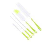 Brosse à Biberon à Long Manche, Lot de 5 Pièces, Vert | Pp et Fil D’acier, Nettoyage pour Blender et Gobelet sous Vide, Outil de Lavage Pratique