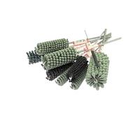 Brosse à bille d'affûtage cylindrique en carbure de silicium, 2 pièces | Brosse Abrasive cylindrique for les outils d'ébavurage de finition de rupture de bord métallique(Dia.43x70x200mmp320)