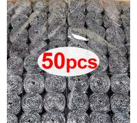Brosse à boule métallique en acier inoxydable 50/1x, pour la vaisselle, les Pots, les poêles, le nettoyage des épurateurs, la cuisine domestique, nettoyeur de vaisselle, outils 20PCS