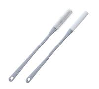 Brosse à bout long - Brosse de nettoyage des pieds flexible | Nettoyage des pieds et des ongles avec poils en silicone doux | Manche étendu pour faciliter la prise de douche | Idéal pour