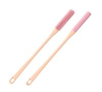 Brosse à bout long - Brosse de nettoyage des pieds flexible | Nettoyage des pieds et des ongles avec poils en silicone doux | Manche étendu pour faciliter la prise de douche | Idéal pour