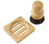 Brosse à Champignons en Bois, Brosse Cuisine Vaisselle, Brosse a Champignon de Nettoyage pour Évier de Cuisine, Brosse de Nettoyage Durable, pour Le Nettoyage des Champignons ou des légumes