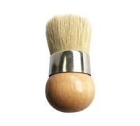 Brosse à cire ronde ergonomique en poils de sanglier | La poignée ergonomique réduit la fatigue de la main tandis que les poils de sanglier denses appliquent la cire rapidement et