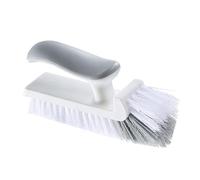 Brosse à coulis, brosse à récurer d'angle, brosses de nettoyage de crevasses, épurateur de ligne de coulis en forme de V pour le nettoyage en profondeur des carreaux, douche, (Blanc Gris)