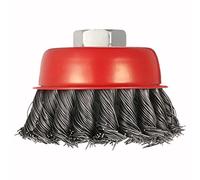 Brosse à coupe en fil serti de 75 mm, 3 pouces, brosse à coupe nouée avec fil d'acier pour meuleuse d'angle, maximum 12 500 tr/min pour l'élimination de la peinture antirouille,