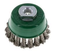 Brosse à cupules 65 mm (M 14X2) Fil en acier inoxydable 0.5 mm (18xBraided)