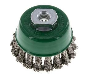 Brosse à cupules 65 mm (M 14X2) Fil en acier inoxydable 0.5 mm (18xBraided)