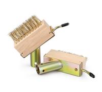 Brosse à Désherber en Acier 2pcs Fil D’acier et Bois pour Fissures | Outil Désherbage Jardinage, Balai Metallique Désherber pour Herbe, Ambiance Estivale
