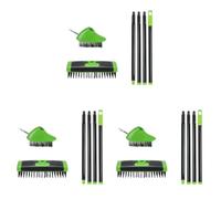 Brosse à Désherber Polyvalent Manuel Multi-Surfaces | Ensemble Brosse à Désherber Polyvalent Manuel Conçu Pour Les Joints Les Dalles Et Les Fissures Avec Manche Long Détachable