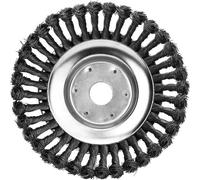Brosse à Désherber Ronde pour Débroussailleuse, 8'' Tête Brosse Désherbage pour Outils de Pelouse Jardin Agriculture, 200 x 25,4mm Brosse Rotative avec Roue en Fil d'acier Massif (8 Pouce)