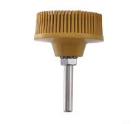 Brosse à disque émeri en caoutchouc de 5,1 cm pour perceuse | Roue à poils abrasifs pour polissage du métal, ébavurage, élimination de la rouille, grain 50/80/120 (jaune)
