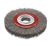 Brosse métallique - GRAPHITE - 125 x 20 mm - INOX - Nettoyage efficace - Support meuleuse