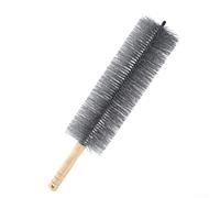 Brosse à épousseter flexible en forme d'éventail, conçue pour un nettoyage facile des canapés, stores, aérations, écrans et autres espaces restreints (42 cm gris)