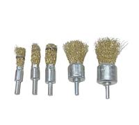 brosse à fil perceur, Brosse métallique en acier au carbone plaqué laiton, outils rotatifs à tige de 6mm, antirouille, polissage