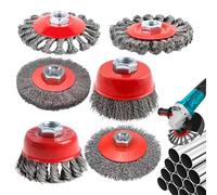 Brosse À Fils Pour Meuleuse D'Angle Accessoire M14 pour meuleuse ébavurage | 6 Disques À Fils Pour Polissage Nettoyage précis de soudure réparation automobile menuiserie maintenance