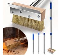 Brosse à four à pizza - Brosses en laiton - 117 cm - Avec grattoir