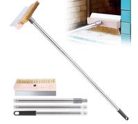 Brosse à four à pizza - Laiton - 120 cm - Avec grattoir