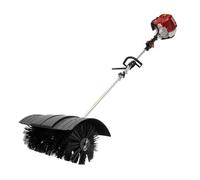 Brosse à gazon artificielle, moteur 2 temps 52 cc, 1,25 kW, brosse roulante robuste avec embrayage automatique, outil électrique de démarrage manuel pour le nettoyage de la pelouse et l'entretien du