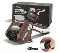 Brosse à gril électrique sans fil, 4000mAh, brosse de nettoyage électrique pour barbecue avec éclairage LED, rechargeable, nettoyeur de gril électrique pour barbecue, grille en fonte, gril à gaz, gril