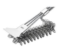 Brosse à grill barbecue en acier inoxydable et plastique noir