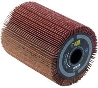 Brosse à lamelles abrasives FARTOOLS REX80, Ø80mm, L 100mm, Grain A80, Pour bois et métal