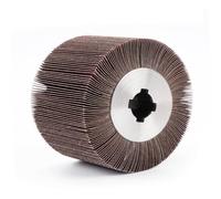 Brosse à lamelles abrasives grain 240, 120 x 100 mm, pour machine à satiner et rénovateur, robuste et résistant à l'abrasion, rouleau abrasif en fibre synthétique pour ponçage intensif du bois, du
