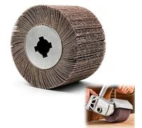 Brosse à lamelles abrasives pour machine à satiner, grain 180 pour acier inoxydable et métal, rouleau de satin pour matifier et ébavurer