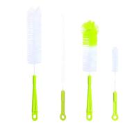 Brosse à Long Manche pour Bouteille, Lot de Set, Verte | Pp Plastique et Nylon, Tête Unique, Légère, pour Parois Intérieures et Fonds Profonds