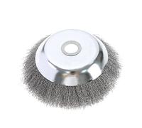 Brosse à mauvaises herbes de 20,3 cm en fil d'acier fin - Tête de coupe pour tondeuse à gazon - Plateau de désherbage - Roue de dépoussiérage pour jardin, pelouse, parc, zone verte, plante, herbe