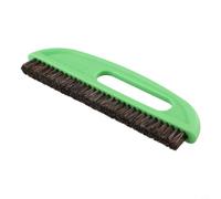 Brosse à papier peint verte pour accrocher des revêtements muraux - Outil de lissage ergonomique à poils longs pour vinyle et papier de doublure - Brosse professionnelle de 27 cm (3 rangées)