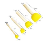 Brosse À Peinture Éponge En Mousse Ronde, 40 Pièces/Ensemble, Outils De Dessin Pour Enfants, Bricolage, Jouet, Nouveau
