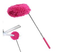 Brosse à poussière en microfibre - Balai télescopique - Outil de poignée réglable - Kit Duster extensible pour le nettoyage des ventilateurs de plafond - Étagère flexible pour la saleté