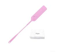 Brosse à poussière extensible de 65 cm avec tissu non tissé pour épilation de la poussière, tête plate pour plafonds hauts sous les meubles, espaces restreints, rangement suspendu (rose)