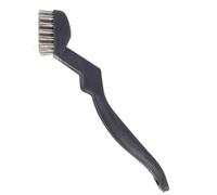 Brosse à récurer en fil métallique - Petit outil de nettoyage en acier inoxydable avec crochet de queue, brosse à dents à poils incurvés en cuivre, antirouille robuste | Pour coulis carrelage pièces m