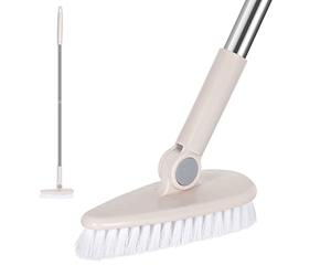 Brosse à récurer pour Sol de Salle de Bain, Baignoire, Douche, carrelage - Rotative - 16 cm de Large - 90 cm de Long - Manche à Pousser pour l'intérieur - pour Toilettes et Cuisine
