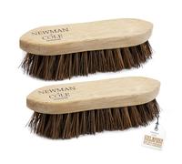 Brosse à récurer robuste avec manche en bois et poils durs naturels, idéale pour nettoyer les parquets, les planchers et les joints de carrelage