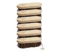 Brosse à récurer robuste avec manche en bois et poils durs naturels, idéale pour nettoyer les parquets, les planchers et les joints de carrelage