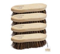 Brosse à récurer robuste avec manche en bois et poils durs naturels, idéale pour nettoyer les parquets, les planchers et les joints de carrelage
