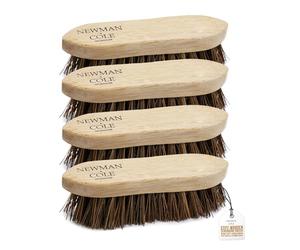 Brosse à récurer robuste avec manche en bois et poils durs naturels, idéale pour nettoyer les parquets, les planchers et les joints de carrelage