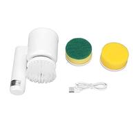 Brosse à récurer rotative électrique avec têtes de brosse de rechange pour salle de bain baignoire