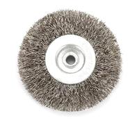 Brosse à roue en fil serti acier inoxydable | Plusieurs tailles : for perceuse, meuleuse, dérouillage, décapage de peinture, vernis.(100mm Hole16mm)