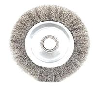 Brosse a tasse 1 brosse métallique ronde de 125 mm for meuleuse d'établi, outil abrasif for le polissage des métaux, ondulée