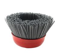 Brosse a tasse Brosse abrasive en nylon de 75 mm (3 pouces), grain 80-240, for meuleuse d'angle et outil rotatif Dremel