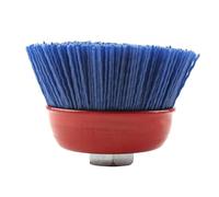Brosse a tasse Brosse abrasive en nylon de 75 mm (3 pouces), grain 80-240, for meuleuse d'angle et outil rotatif Dremel