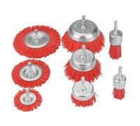 Brosse a tasse Brosse métallique abrasive en nylon for perceuse, outil rotatif, polissage du bois, ébavurage, nettoyage, tige de 6,35 mm (1/4")