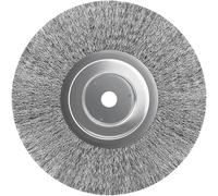 Brosse a tasse Brosse métallique ondulée en fil d'acier inoxydable de 75 mm (3") avec alésage 6 (1/4") for le nettoyage et polissage surfaces à l'aide d'une meuleuse d'angle