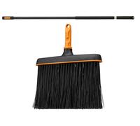 Brosse à tête étroite Fiskars OneClick, idéale pour les cheveux longs, 27 cm + manche télescopique de 119 à 174 cm
