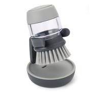 Brosse à vaisselle avec distributeur de savon à vaisselle PALM SCRUB, gris, Joseph Joseph