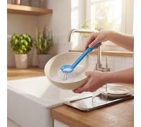 Brosse à vaisselle, plastique, rond, longueur: